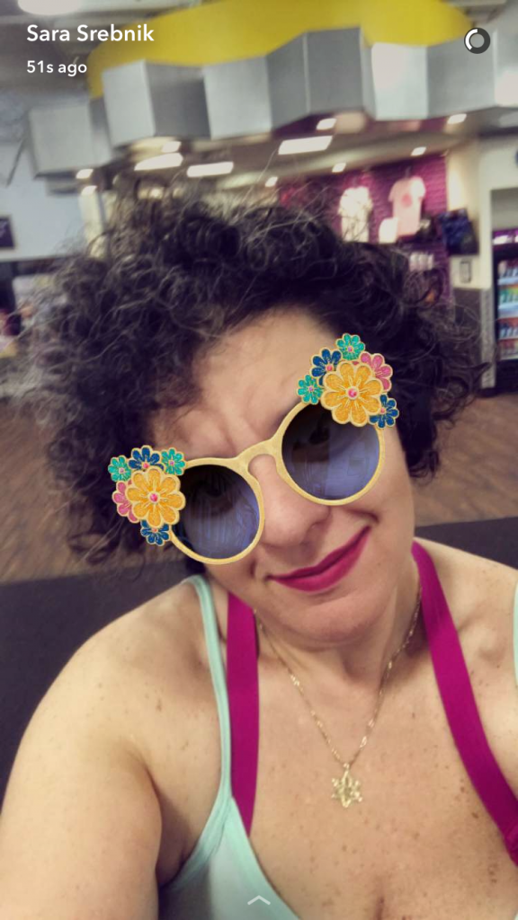 Picture of me wearing flower sunglasses. Weight loss